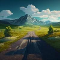 Eine Straße, die bis zum Horizont führt