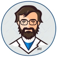 Die Zeichnung eines Wissenschaftlers, Kopf und Schultern